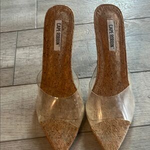 Cape Robbin Cream and Tan Heels with Modern Design